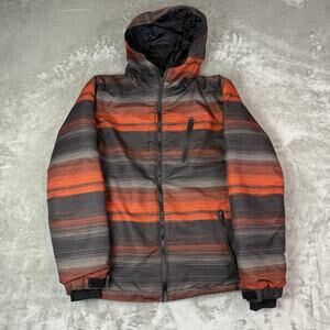 Pulse Y2K red/black striped streetwear gorpcore winter ski jacket youth L